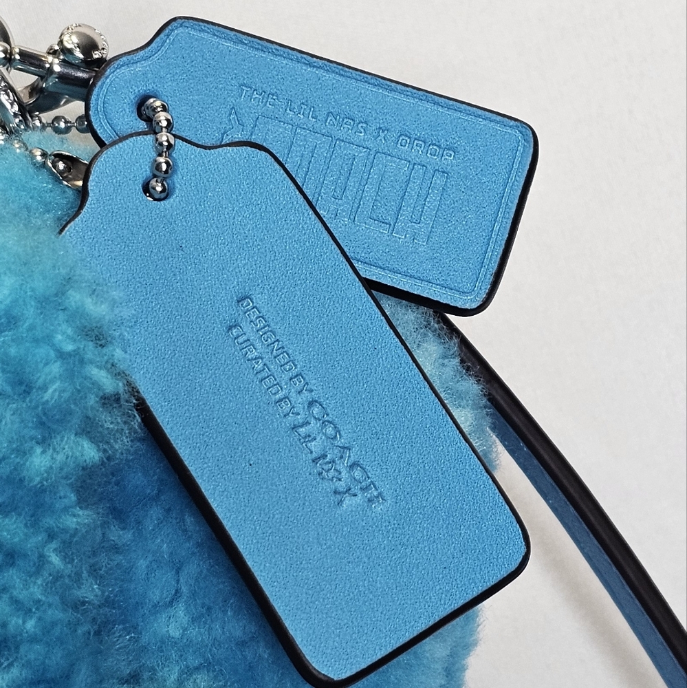 Coach Lil Nas X Drop Tabby 12 Shearling Montero Blue Crossbody Bag - Picture 8 of 11